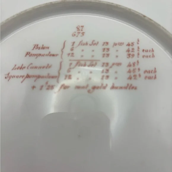 Salesman Limoges Elegant White Porcelain Plate - Picture 11 of 12